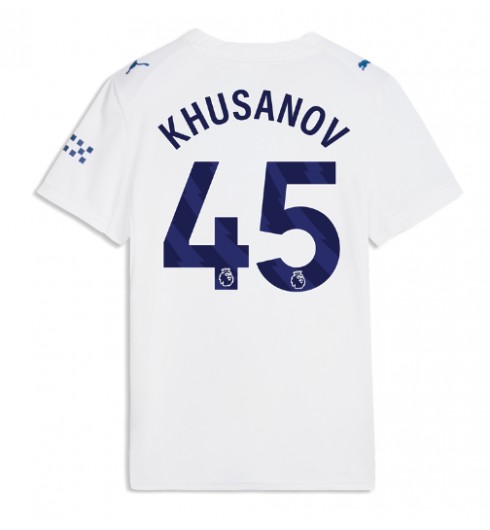 Manchester City Abdukodir Khusanov #45 Alternativní Dres pro Dámské 2026-27 Krátký Rukáv Manchester City Abdukodir Khusanov #45 Alternativní Dres pro Dámské 2026-27 Krátký Rukáv